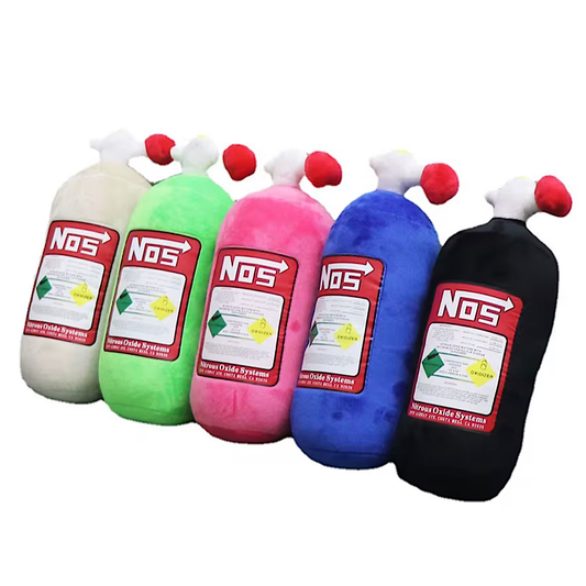 NOS Nitrous Oxide Bottle Soft Plush Stuffed Pillow Gifts Car Decor Headrest Neck rest