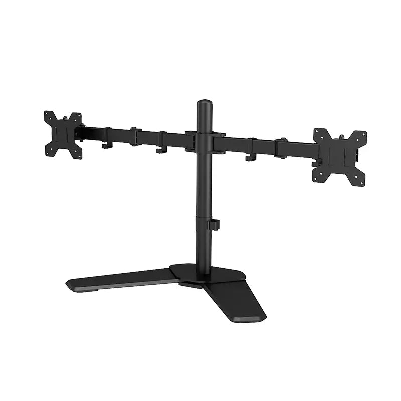 NB M042 Dual Desk Monitor Mount | Fits 17”-32” | 9kg Load per Screen | 360° Rotation | 90° Swivel | Adjustable Height & Tilt | VESA 75/100 | Matte Black Steel