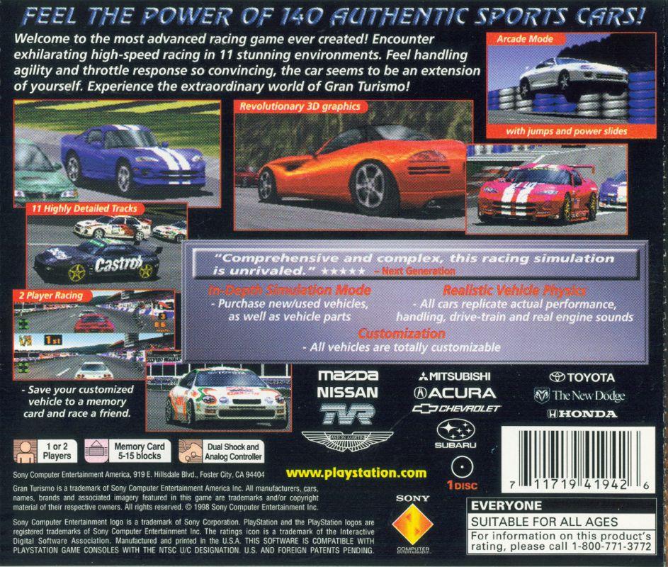 Gran Turismo - PlayStation 1 (NTSC) - (USED)