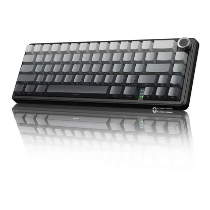 Attack Shark X66 Mechanical Keyboard – 66 Keys, Tri-Mode Wireless, Strawberry Switches, RGB, Gasket Mount, Hot-Swappable, PBT Keycaps -MOONLIGHT