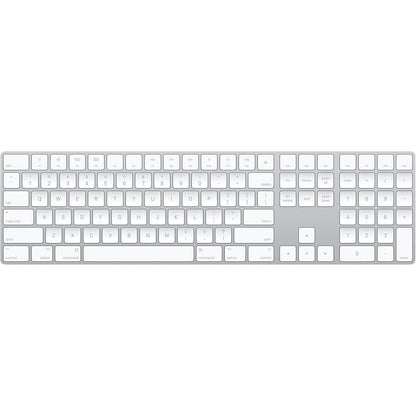 Apple Magic Keyboard with Numeric Keypad: Wireless, Bluetooth, Rechargeable. Works with Mac, iPad, or iPhone; US English - White (USED)