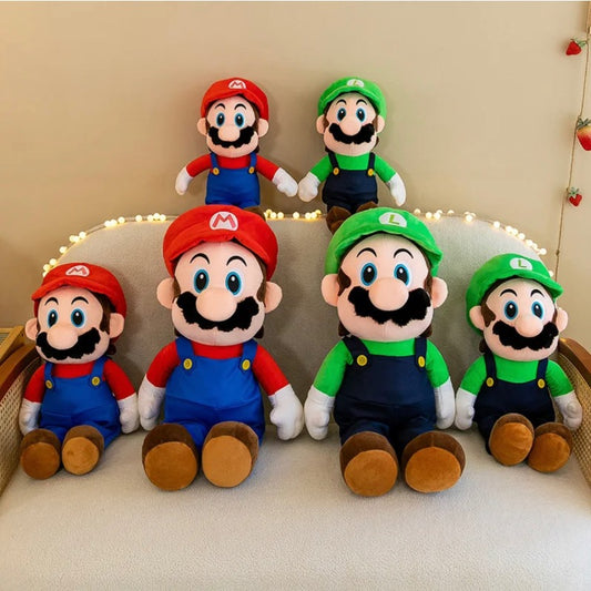 Super Mario Bros Stuffed Plushies 43cm and 58cm - Mario | Luigi