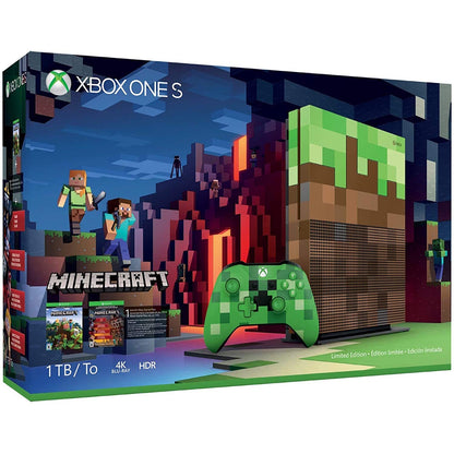 Xbox One S 1TB Limited Edition Console - Minecraft Bundle [Discontinued] - (USED)