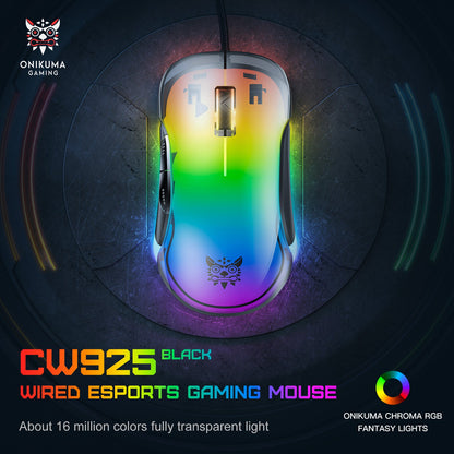 Onikuma CW925 RGB Wired eSports Gaming Mouse