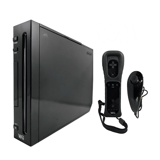 Nintendo Wii BLACK EDITION (COMPLETE PLAYING BUNDLE) - PAL - (USED)