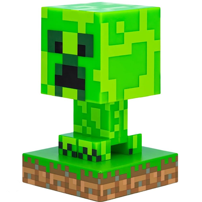 Minecraft Creeper Icon Light 3D Lamp - USB Type-C Rechargeable - Minecraft Merch