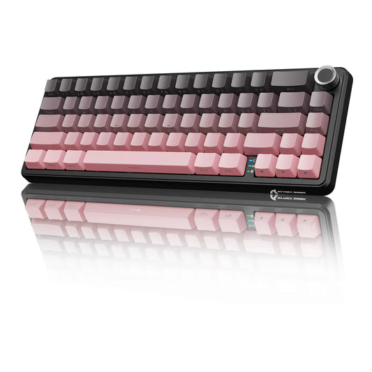 ATTACK SHARK X66 60% Wireless Gasket Mechanical Keyboard With Volume Knob, Tri-Mode BT/2.4G/USB-C, Hot-Swappable Strawberry Switches, RGB PBT Keycaps - Blackberry