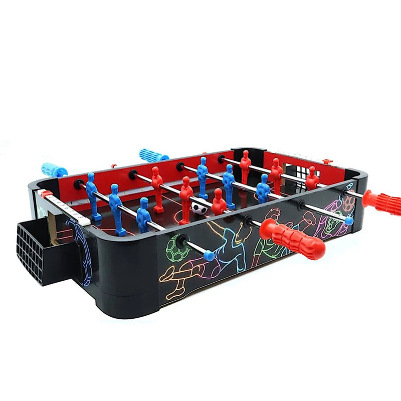 Mini Football/ Soccer Fooseball Table Game For Kids LED Neon 2 Player