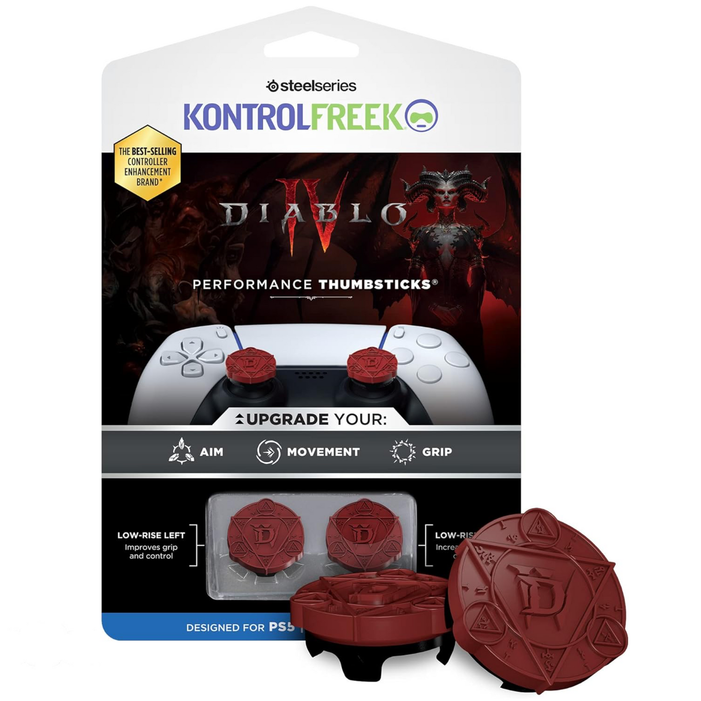 KontrolFreek Diablo IV (4) Performance Thumbsticks Edition for PlayStation 4 | PlayStation 5