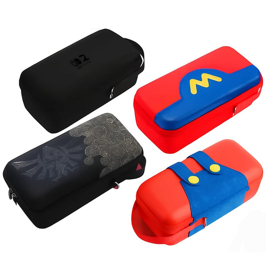 Nintendo Switch 2 Travel Carrying Storage Case - Mario Suit | Mario M | Zelda | Black