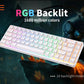 RK ROYAL KLUDGE RK68 Wireless 65% Triple Mode Wireless Bluetooth 5.1 / 2.4G / Wired Hot Swappable Mechanical Keyboard 68 Key RGB - White