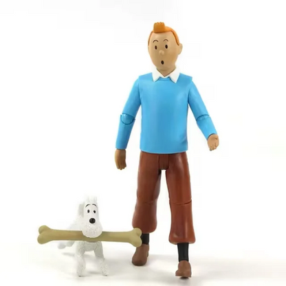 Les Aventures de Tintin et Milou/The Adventures of Tintin 19CM Cartoon Anime PVC Figure