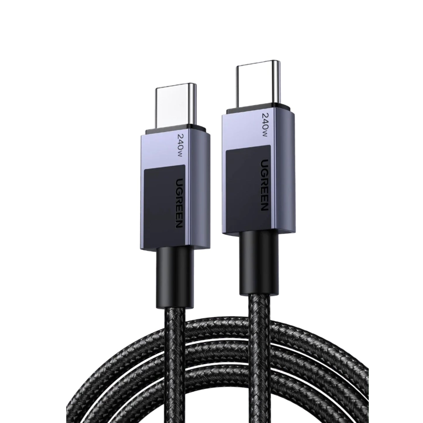 UGREEN 240W USB-C to USB-C Cable 2M – PD 3.1 Fast Charging, Nylon Braided, E-Marker Chip, 480Mbps Data Transfer, Compatible with MacBook, iPhone 16, Galaxy, iPad Pro