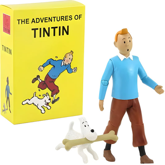 Les Aventures de Tintin et Milou/The Adventures of Tintin 19CM Cartoon Anime PVC Figure