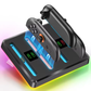 OIVO 4 in 1 Charging Dock for Nintendo Switch 2 Joy-Cons With 7 RGB Light Modes - Black