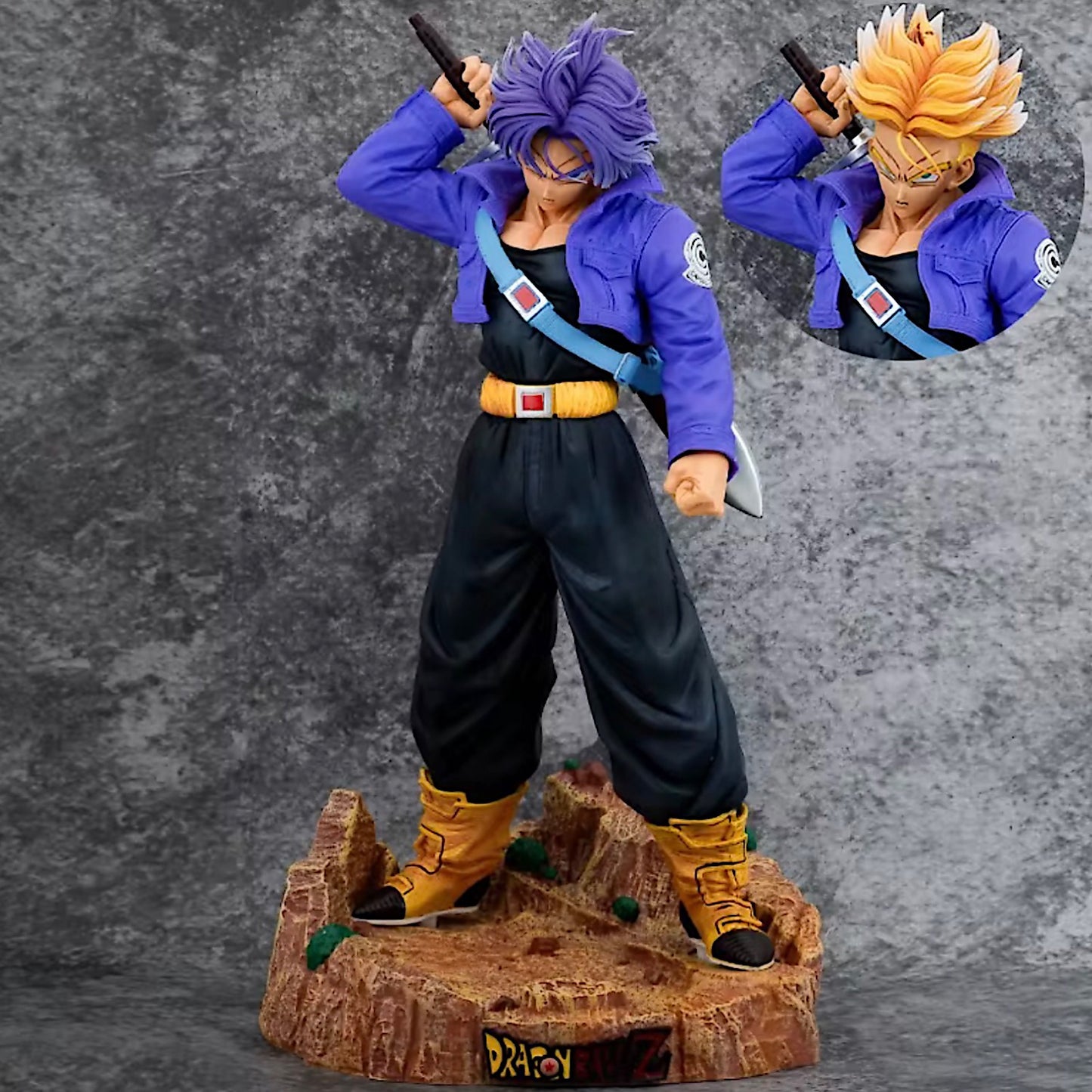 Dragon Ball Z Trunks 2 Heads Change 48CM Anime PVC Figure