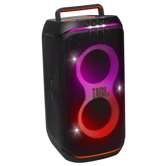 JBL PartyBox Club 120 - Portable Party Speaker with Foldable Handle, Powerful JBL Pro Sound, Futuristic lightshow, Up to 12 Hours of Play time, Splash Proof, Dual Mic & Guitar Input
