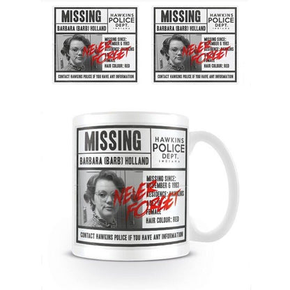 Stranger Things Ceramic Mug with Image of Missing Barb Poster in Presentation Box - Official Merchandise