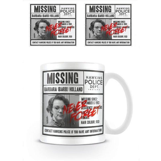 Stranger Things Ceramic Mug with Image of Missing Barb Poster in Presentation Box - Official Merchandise