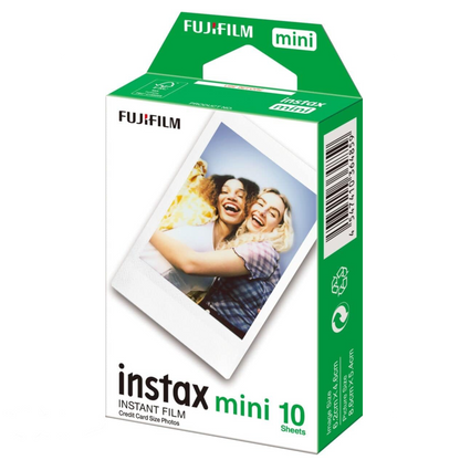 FujiFilm instax mini instant film, white border, 10 shot pack, suitable for all instax mini cameras and printers