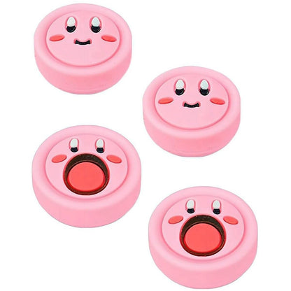 Thumb Grip Caps 4Pcs for Nintendo Switch 2 Joycons 2 Controllers - Kirby | Mushroom | Mario & Creeper | Mario & Question Block