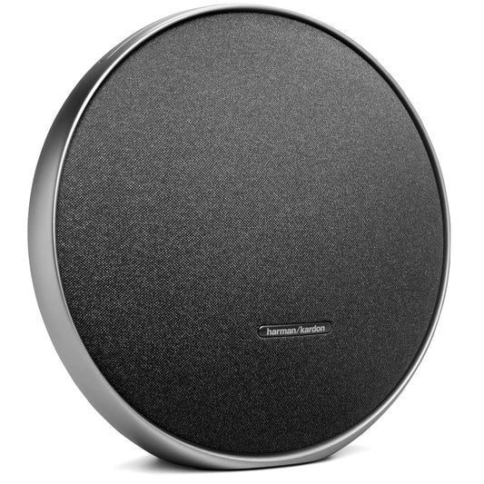 Harman Kardon Onyx Studio 9 - Portable Stereo Bluetooth Home Speaker with Built-in Battery and USB Charging, self-Tuning, and Multi-Speaker Connection by Auracast - Black | Grey