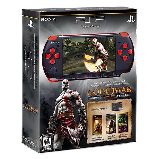 PSP 3000 Limited Edition God of War Version [Black & Red] - (CIB) - (USED)