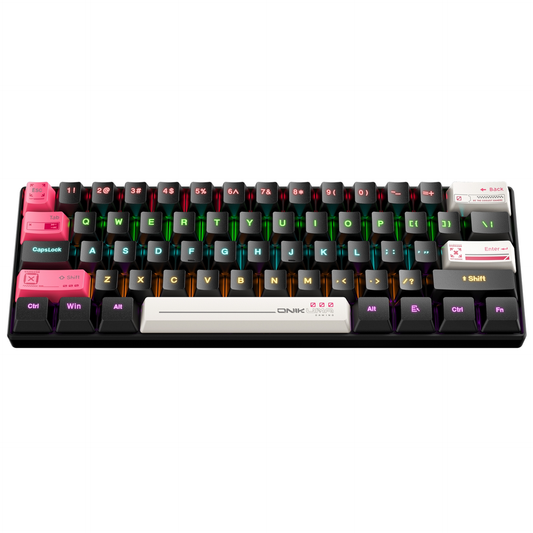 ONIKUMA G55 Mechanical Gaming Keyboard 61 Keys Layout RGB Customized Wired Colorful LED Backlit Keyboard