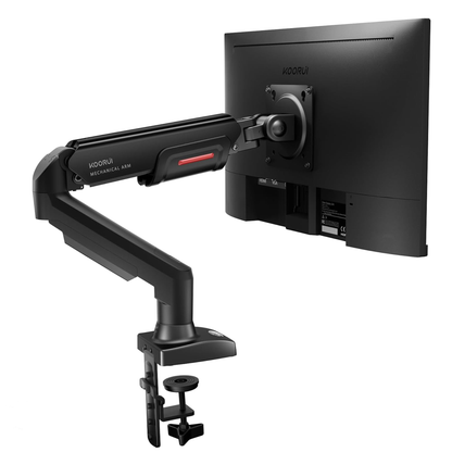 KOORUI KR20Y Monitor PC Monitor Mount for Flat and Curved Screens from 17" to 32", Ergonomic Gas Spring Arm, Height, Tilt, Swivel, Increased Load Capacity from 2 to 9kg, VESA 75&100mm