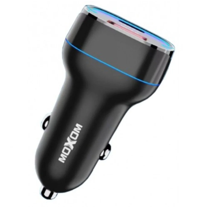 شاحن سيارة سريع MOXOM MX-VC14 بمنفذين USB/C PD 