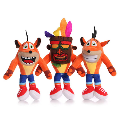 Crash Bandicoot Crazy Trilogy Series Soft Plush - 3 Models