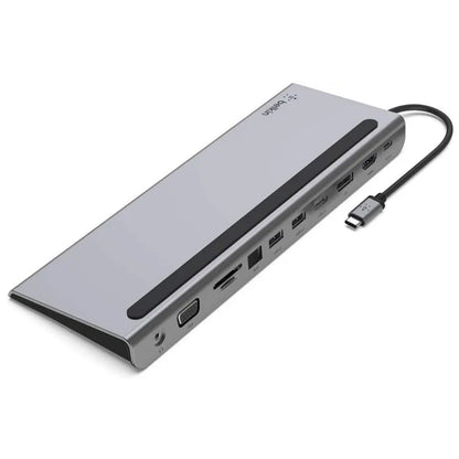 Belkin 11-in-1 USB-C Hub Dock With 4K HDMI, 100W Power, 1000M LAN, USB 3.0, VGA 1080P, SD Card Reader, Type-C, Aluminum Alloy, High-Speed Data Transfer