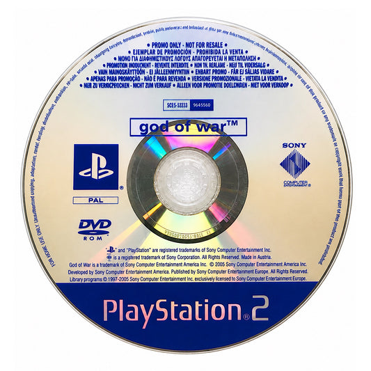 God Of War 2 Disc [Not for Resale] - PlayStation 2 (PAL) - (USED)
