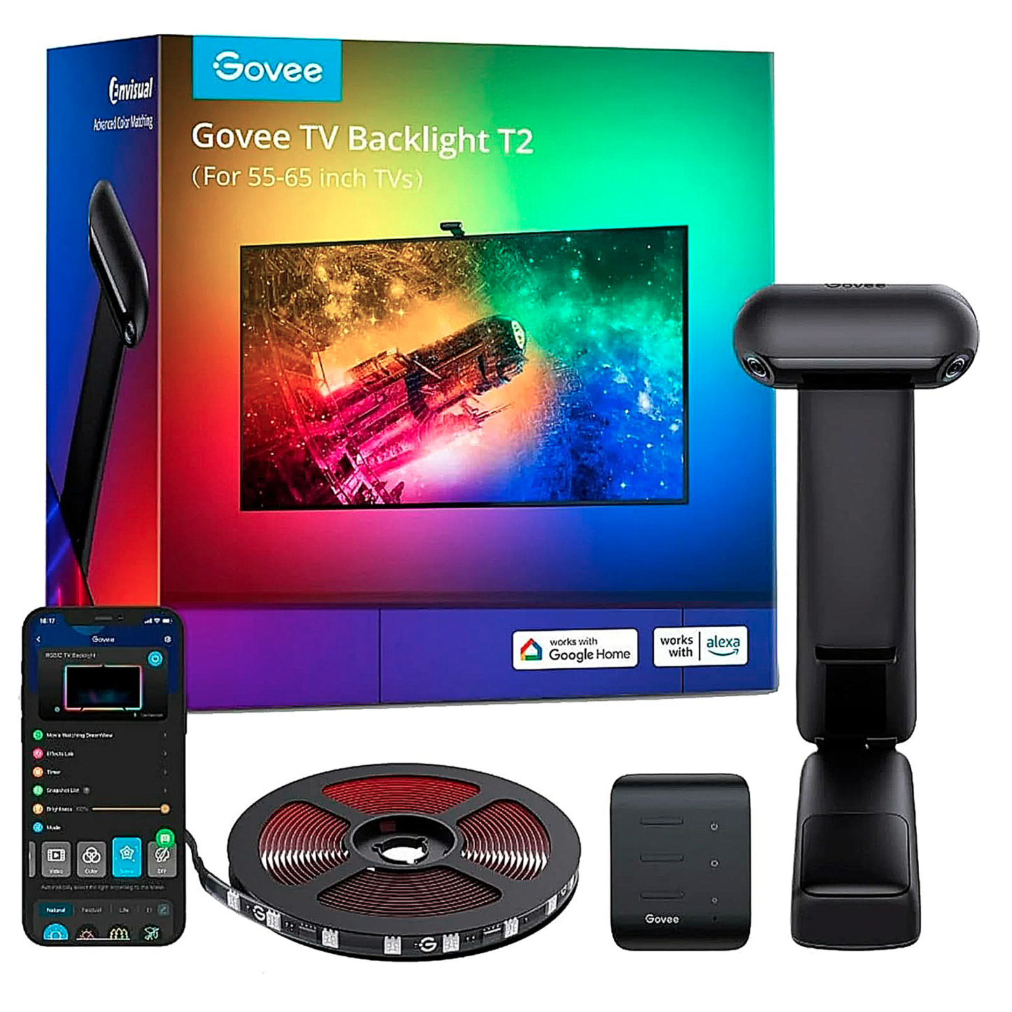 Govee - Envisual TV Backlight T2 with Dual Cameras (55~65 inch)