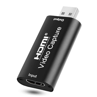 HDMI Video Capture Device 4K Input To 1080P Output, USB Plug & Play , 8/10/12-bit Deep Color Processing, up to 15 meters of HDMI Cable Input,  Supports OBS, VLC, Android, macOS, Windows