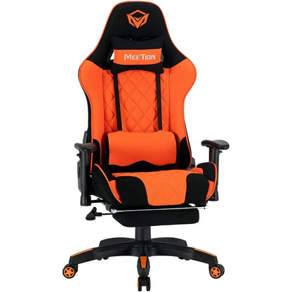 MeeTion CHR25 Gaming E-Sport Chair with Footrest - Black and Orange