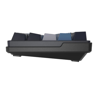 لوحة مفاتيح ميكانيكية Royal Kludge RK61 Plus ثلاثية الوضع RGB، 61 مفتاحًا قابلة للتبديل السريع، لون نيلي - مفتاح بني 