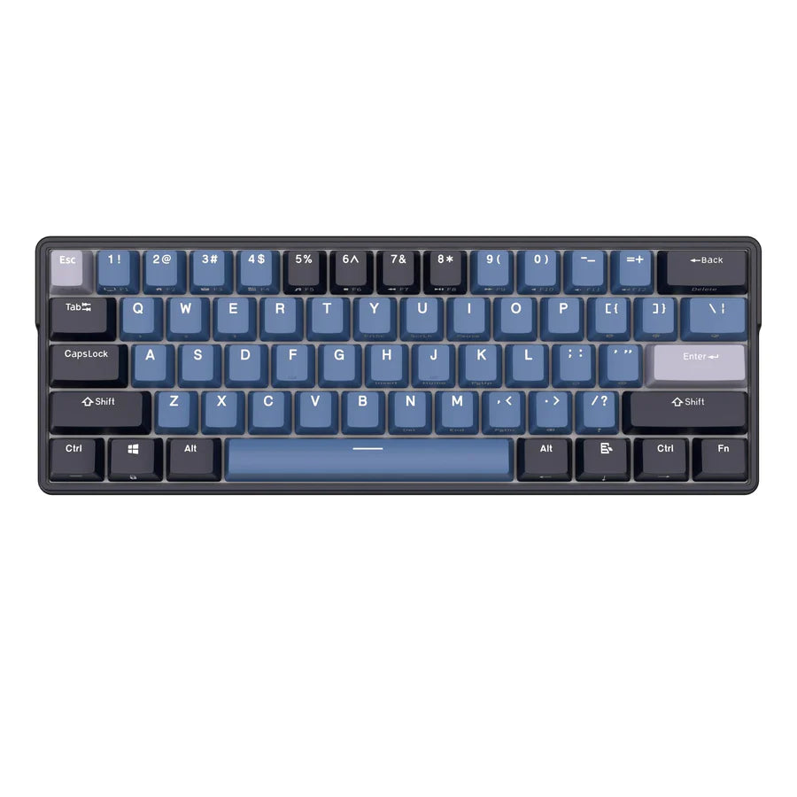 Royal Kludge RK61 Plus Triple Mode RGB 61-Keys Hot-Swappable Mechanical Keyboard Indigo - Brown Switch