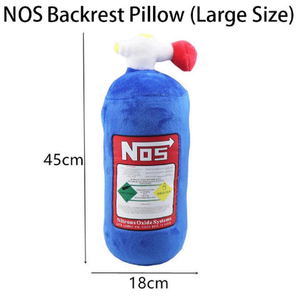 NOS Nitrous Oxide Bottle Soft Plush Stuffed Pillow Gifts Car Decor Headrest Neck rest