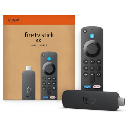 Amazon Fire TV Stick 4K (newest model) with AI-powered Fire TV Search, Wi-Fi 6, stream over 1.8 million movies and shows, free & live TV