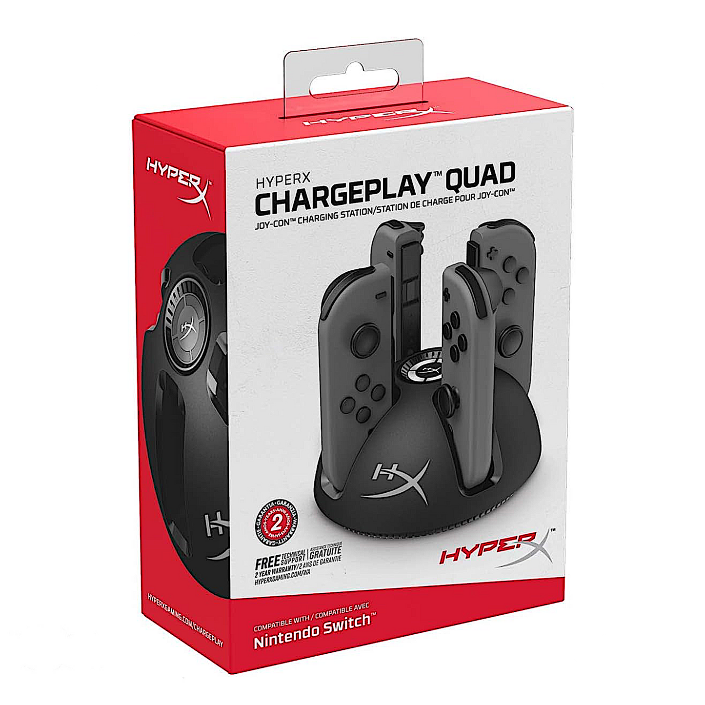 HyperX Chargeplay Quad 4-in-1 Joy-Con Charging Station for Nintendo Switch with LED Indicators