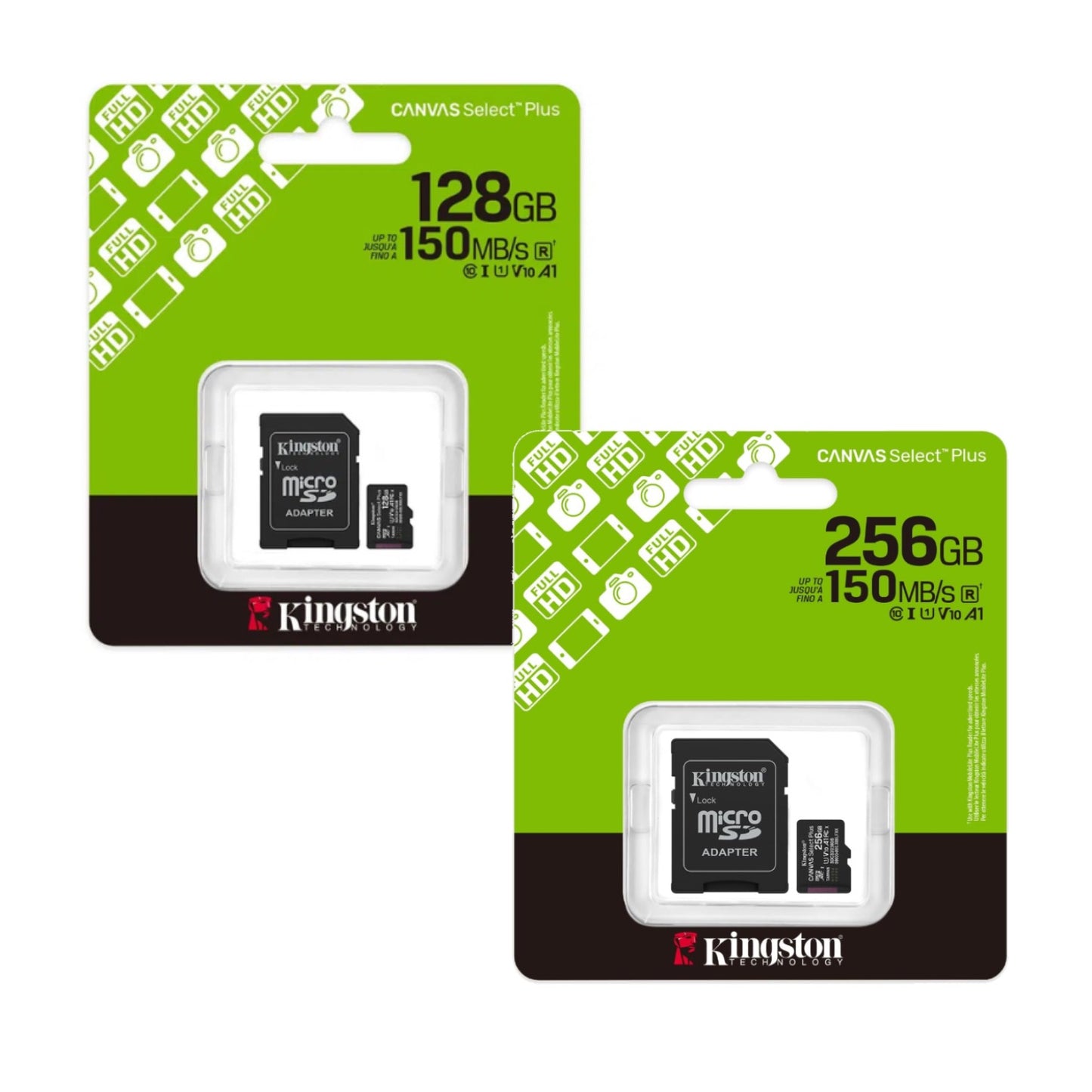 Kingston Canvas Select Plus microSDXC Card – Class 10 UHS-I, 150MB/s Read, A1 App Performance, Android & Camera Compatible - 128GB | 256GB