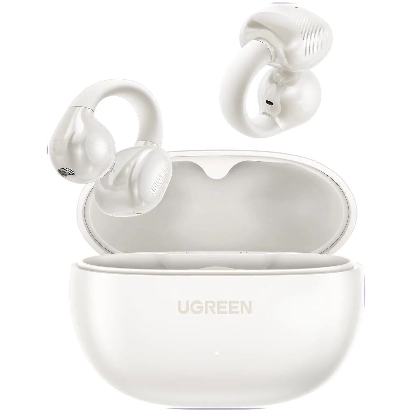 UGREEN HiTune S3 Open Ear Bluetooth 5.4 Earbuds 30H Playtime IPX5 Waterproof Clip-On Headphones, 12mm Drivers, ENC Mic, Low Latency Game Mode - Purple | White | Black