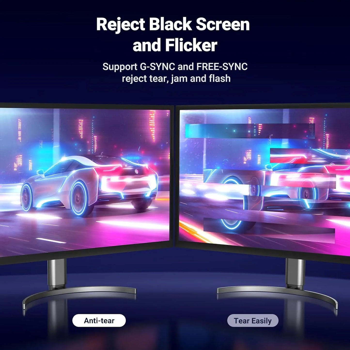 UGREEN VESA Certified 8K DisplayPort Cable , DP 1.4 Cable Displayport to Displayport Cable Support 8K@60Hz, 4K@240Hz, FreeSync, G-Sync, HDR, 32.4Gbps for HDTVs, Displays, Monitors, Graphics, PC | 3 Meters Braided Cable Black