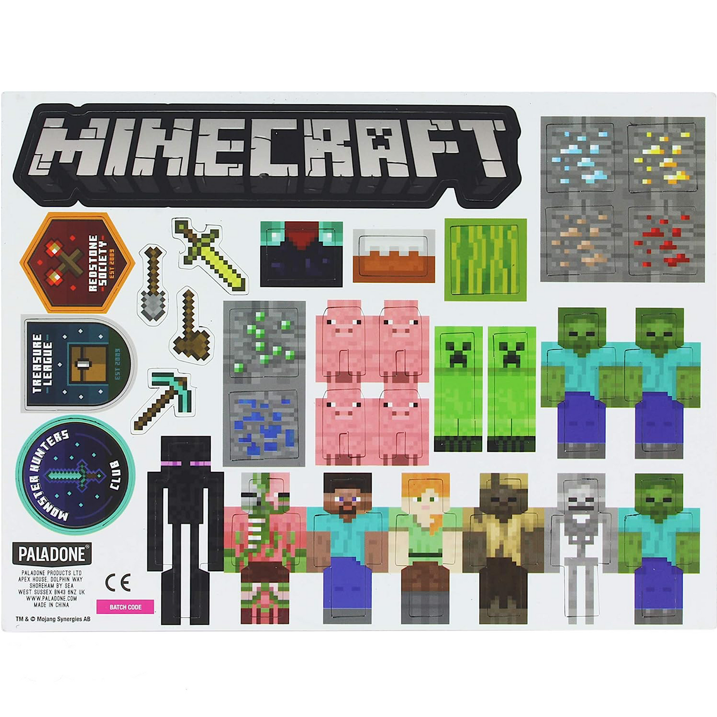 Paladone Minecraft Magnets - 80 Build a Level Fridge Magnets