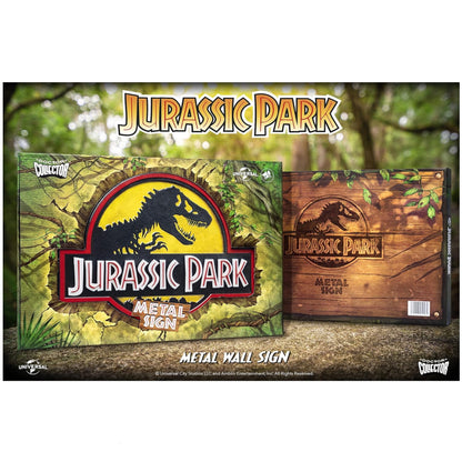 Doctor Collector Jurassic Park Logo Metal Sign