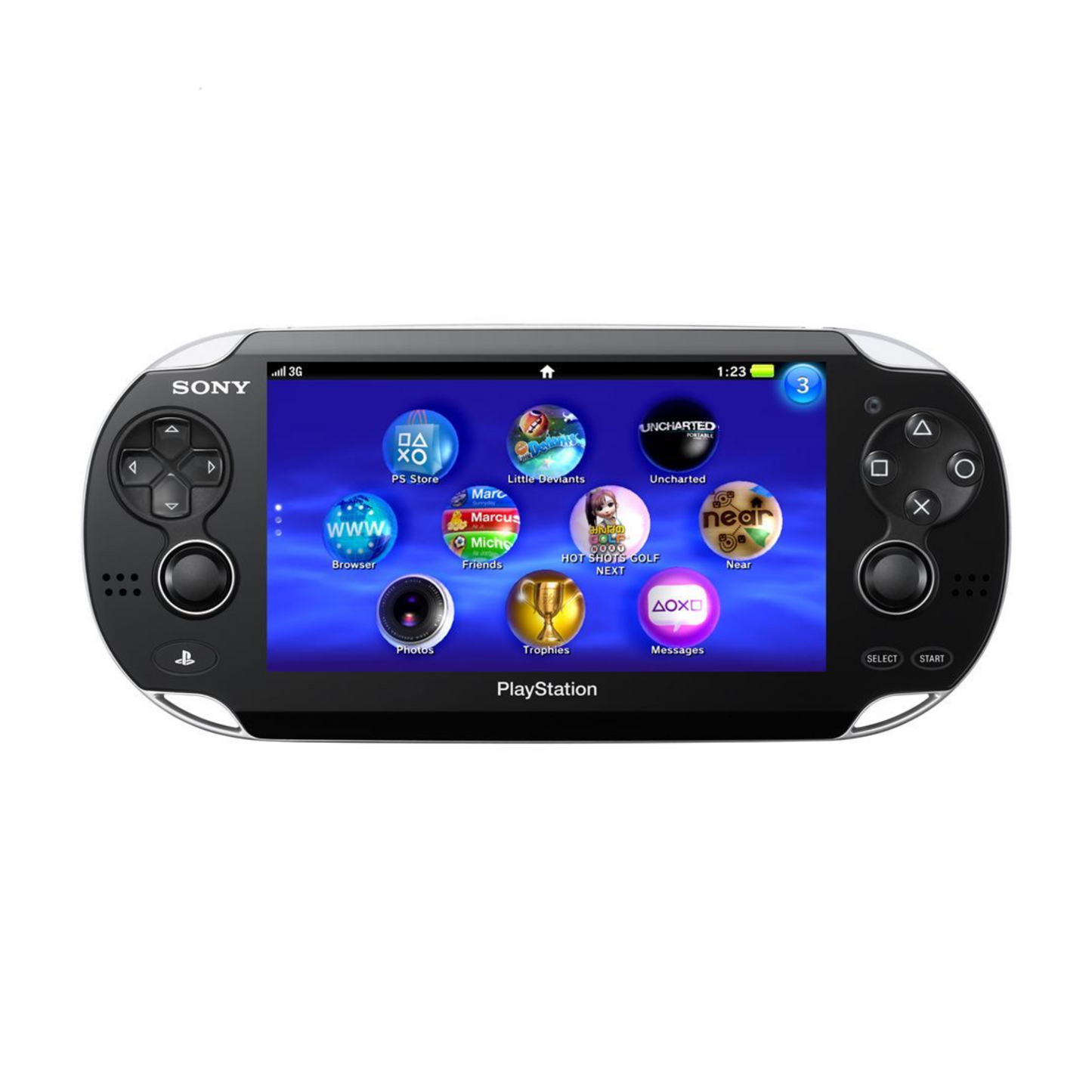 Sony Playstation Vita 1000 Series OLED Console - Piano Black Complete In Box