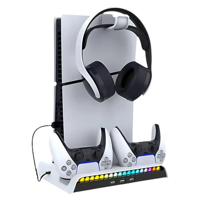 حامل تبريد وشحن iPega Vertical RGB لجهاز PS5 Slim | Pro