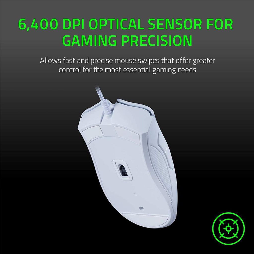 Razer DeathAdder Essential Wired Gaming Mouse - White