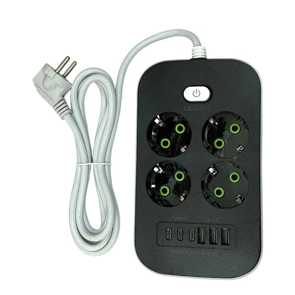 CX-443PC EU Power Strip | 4 AC Sockets + USB-C PD Fast Charging | Surge ...